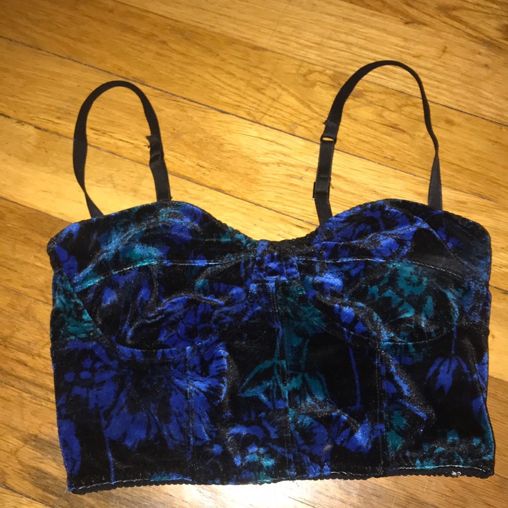 Velvet crop top